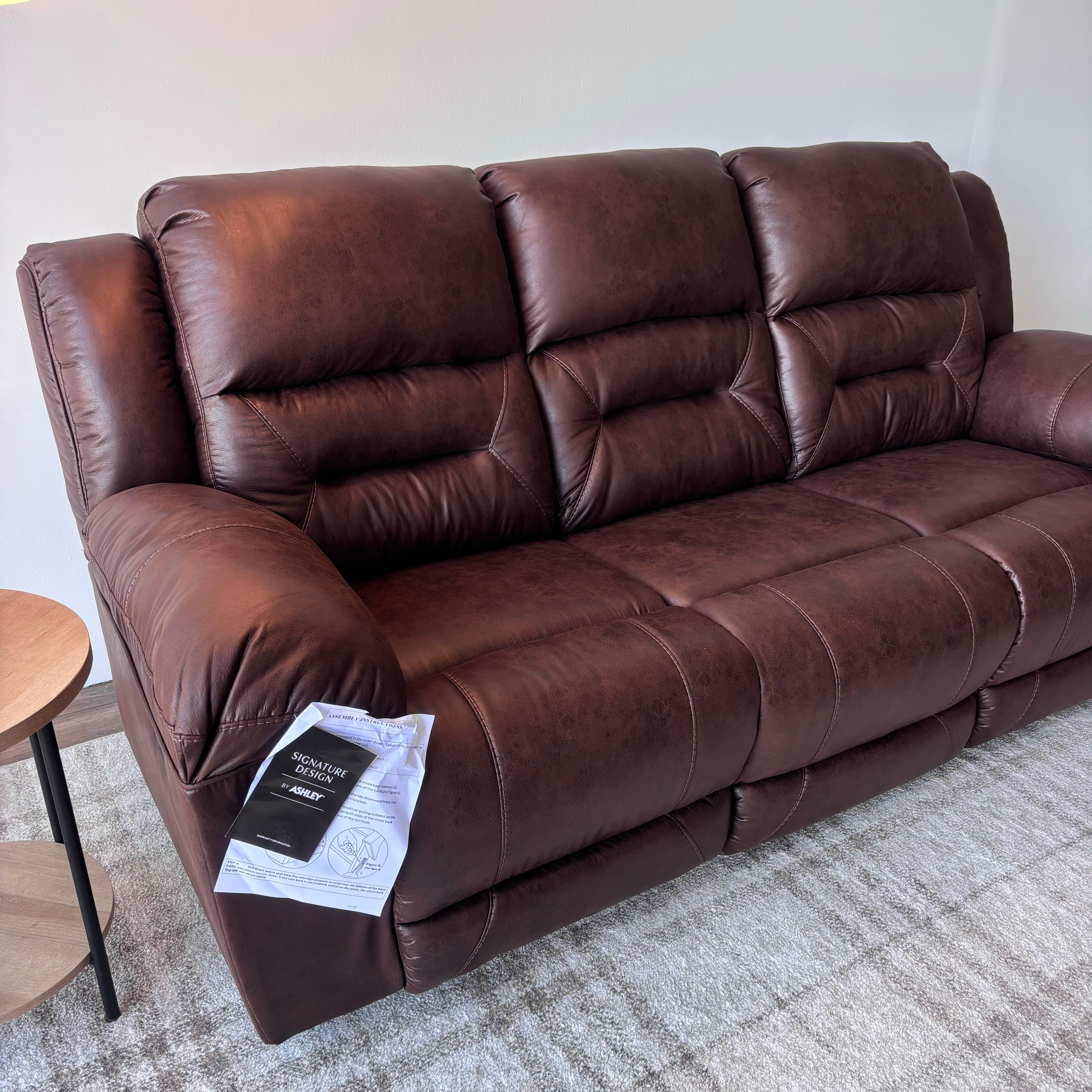 Ashley Stoneland Manual Reclining Sofa — Brand New