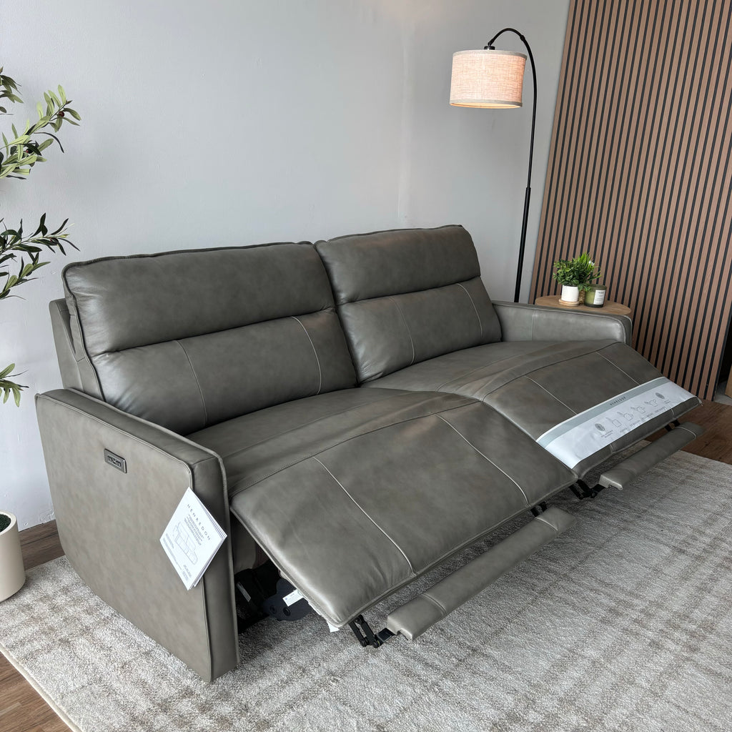 Henredon Keira Top-Grain Leather Power Reclining Sofa