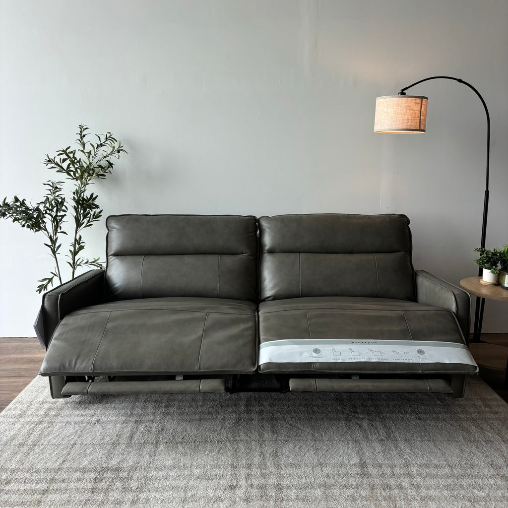 Henredon Keira Top-Grain Leather Power Reclining Sofa