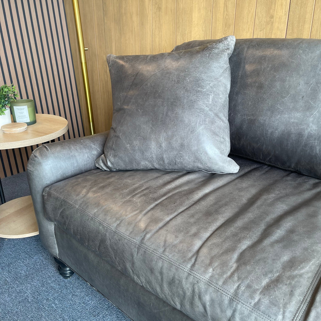 Restored Genuine Leather Sofa & Loveseat