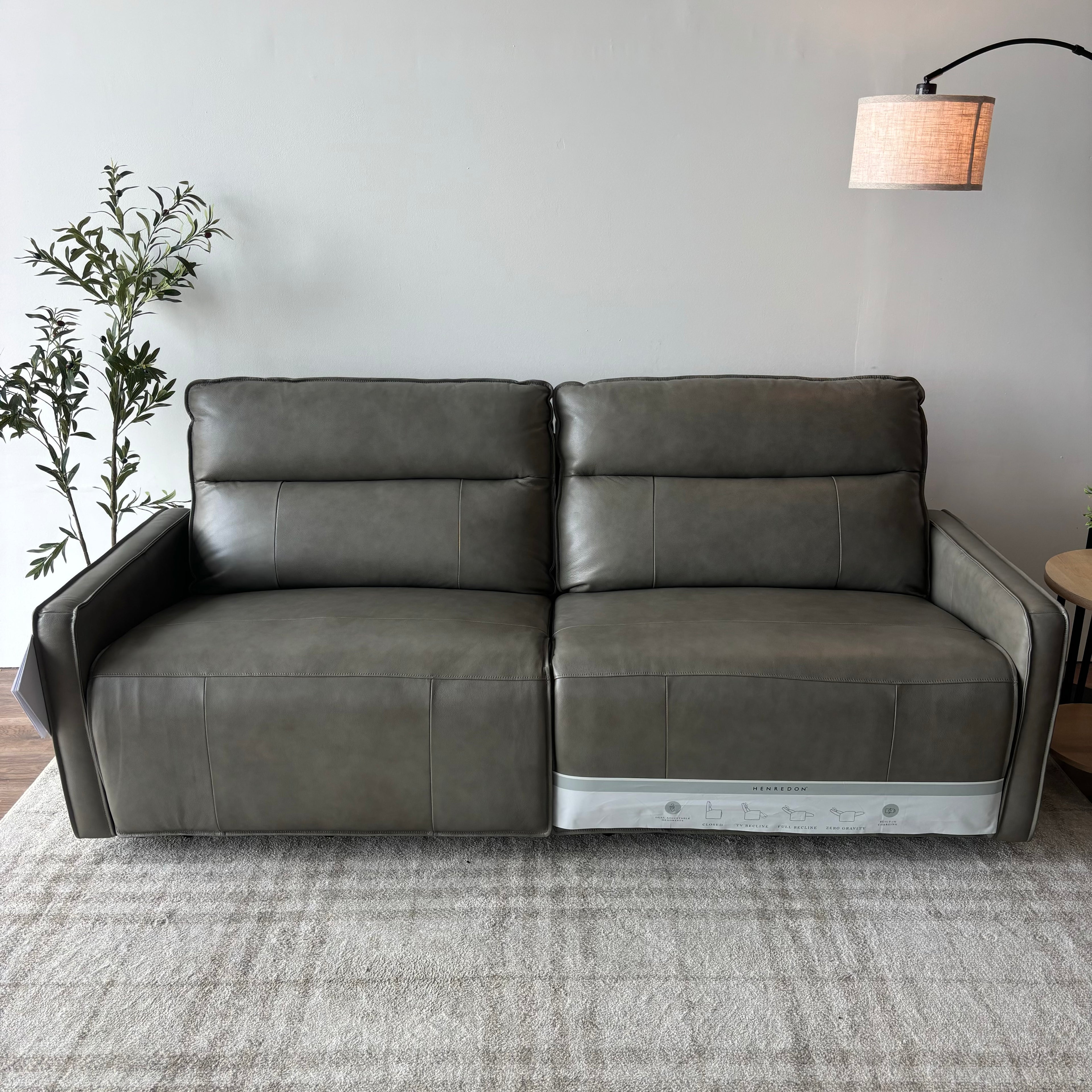 Henredon Keira Top-Grain Leather Power Reclining Sofa