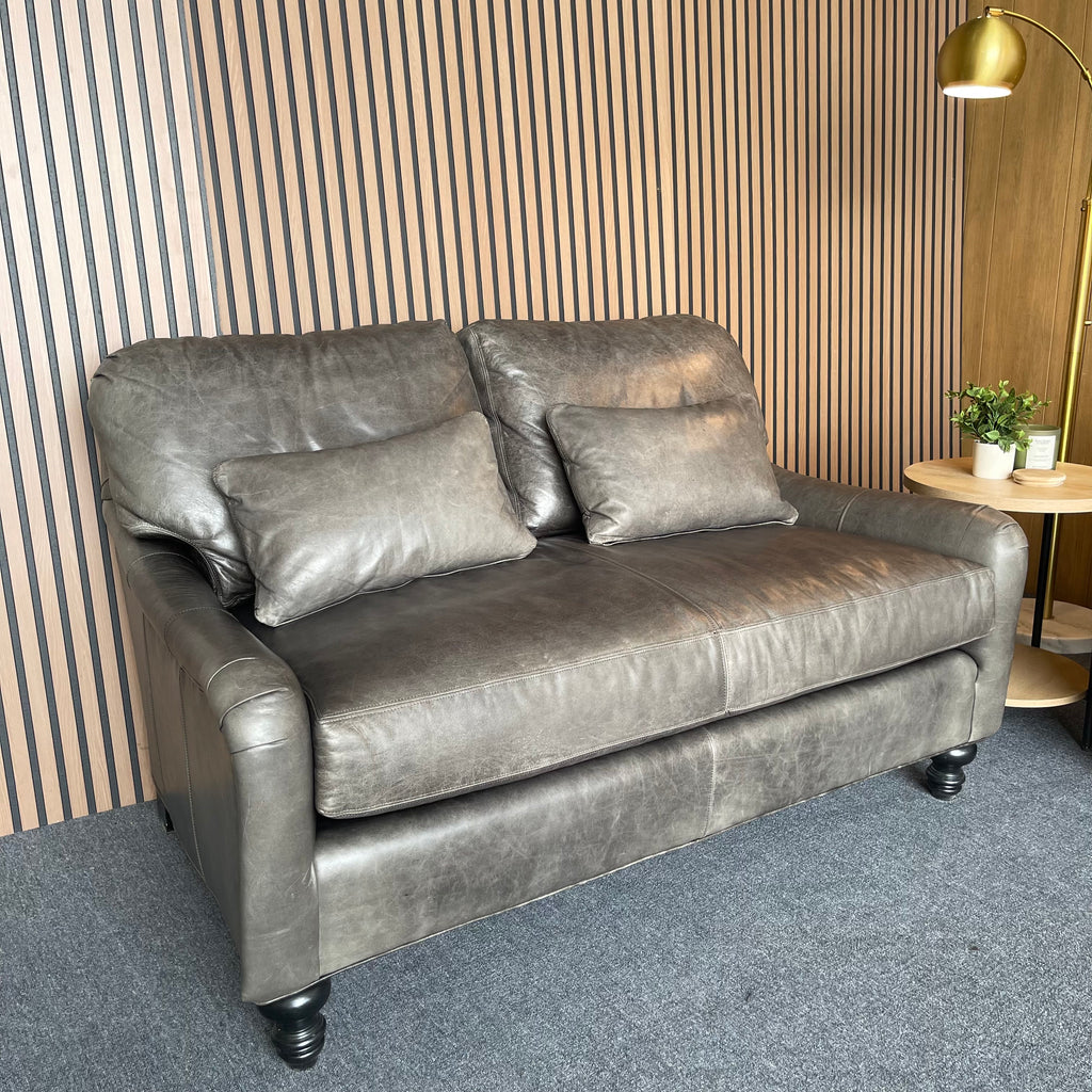 Restored Genuine Leather Sofa & Loveseat