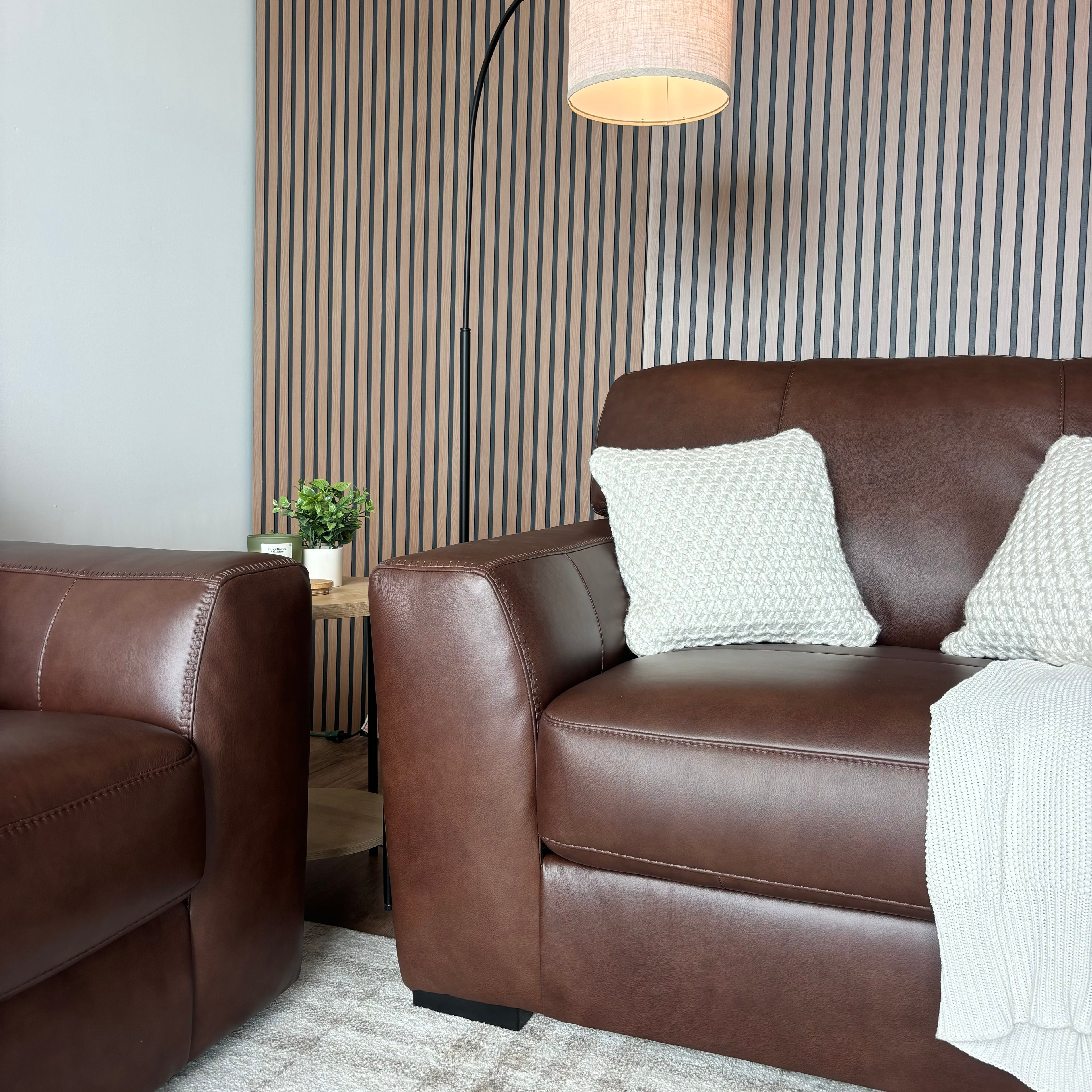 Ashley Mossano Leather Sofa & Oversized Chair Set