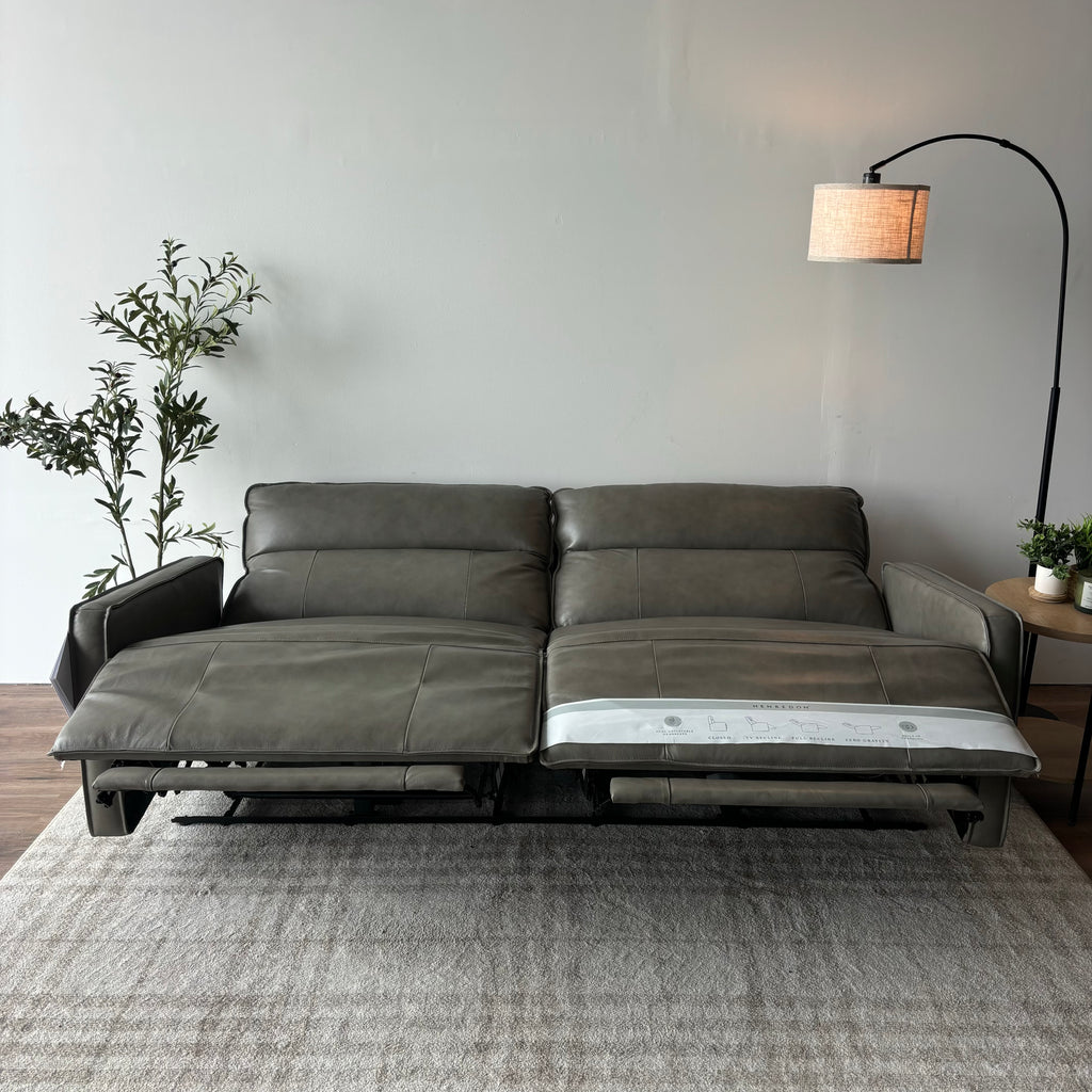 Henredon Keira Top-Grain Leather Power Reclining Sofa