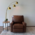 Ashley Bolsena Leather Rocker Recliner — Caramel Brown