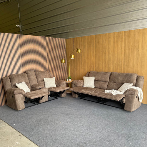 Ashley Sofa & Loveseat Manual Reclining Set