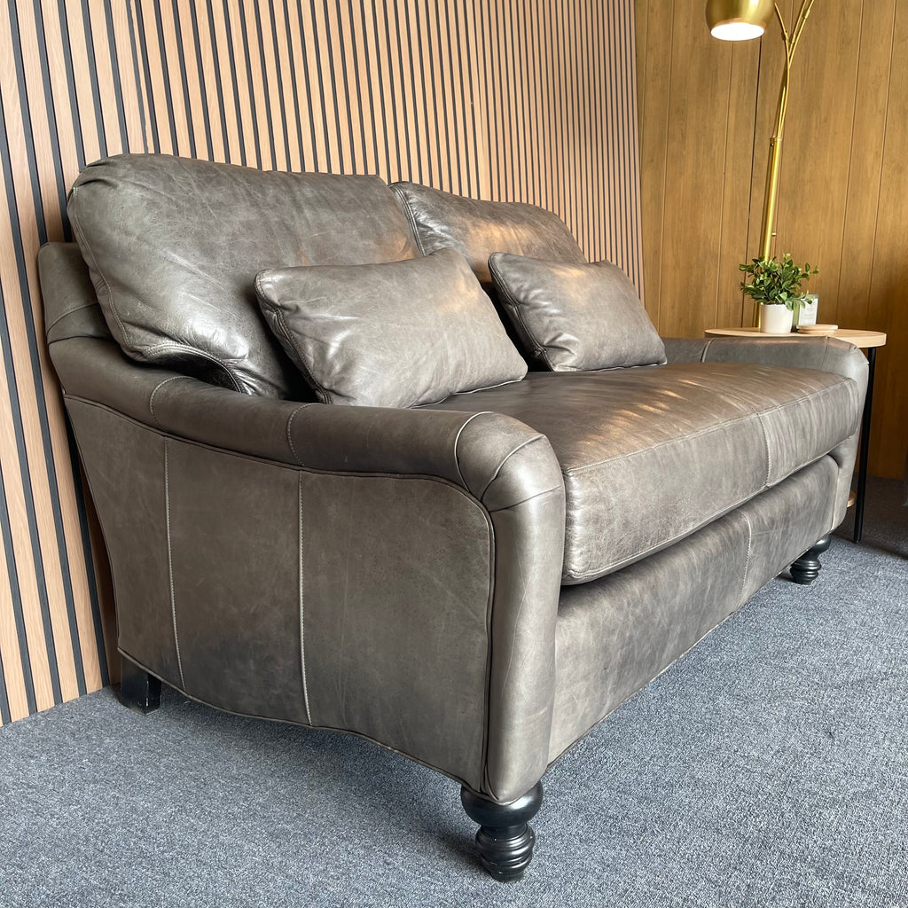Restored Genuine Leather Sofa & Loveseat