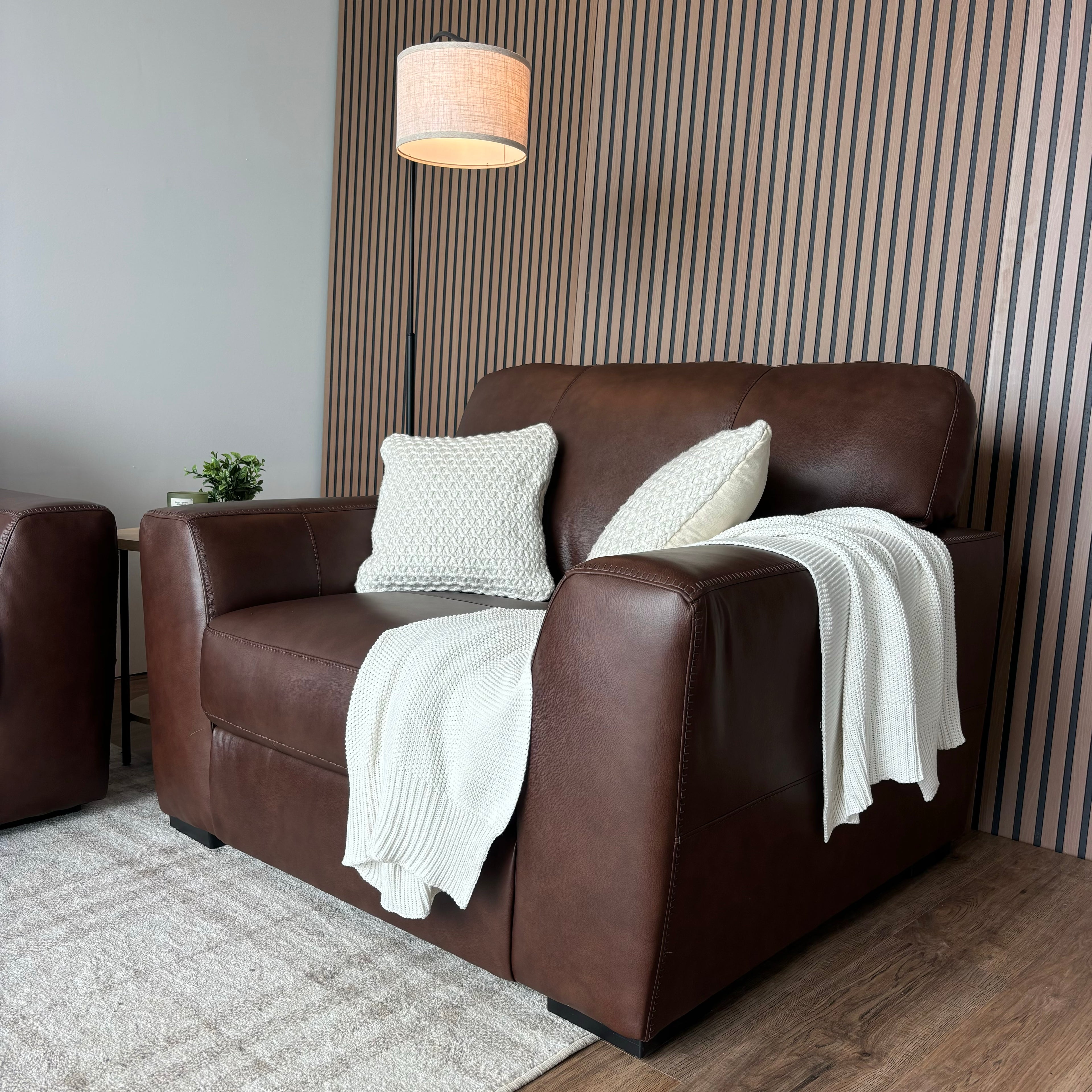 Ashley Mossano Leather Sofa & Oversized Chair Set