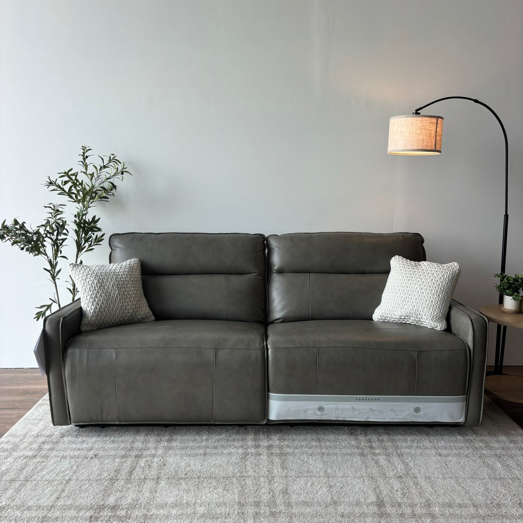 Henredon Keira Top-Grain Leather Power Reclining Sofa