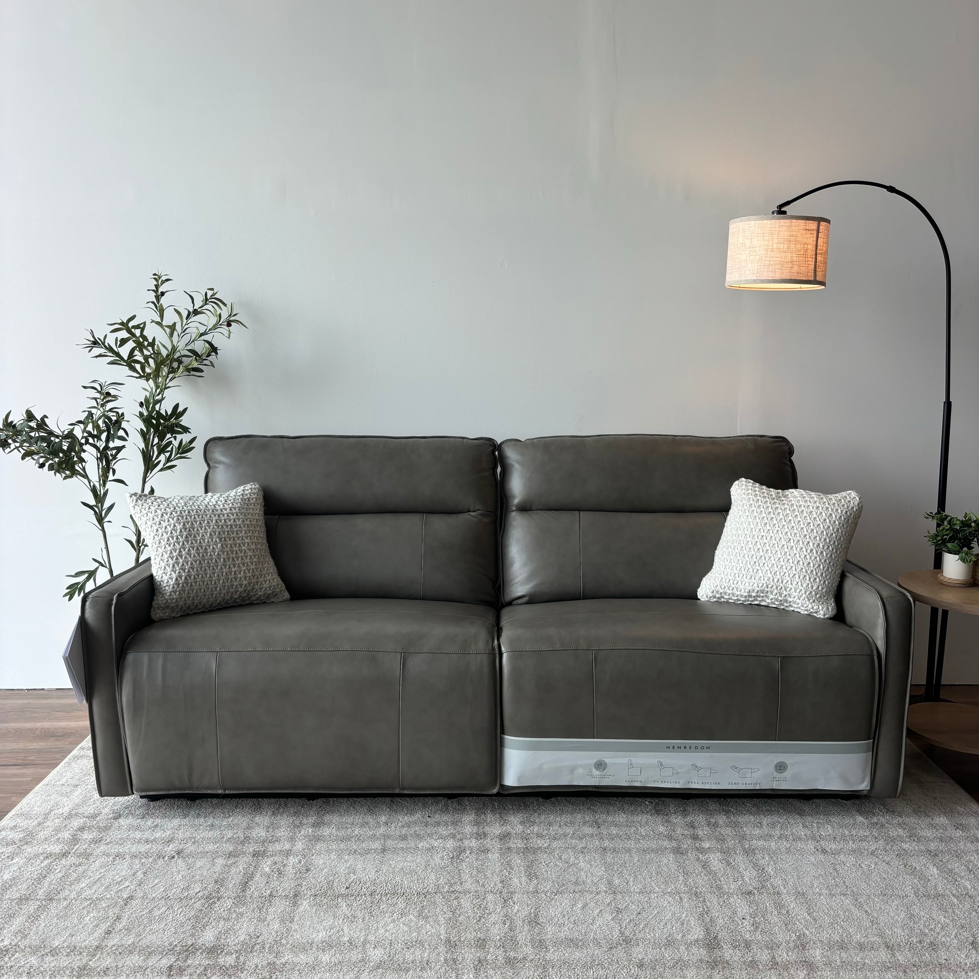 Henredon Keira Top-Grain Leather Power Reclining Sofa