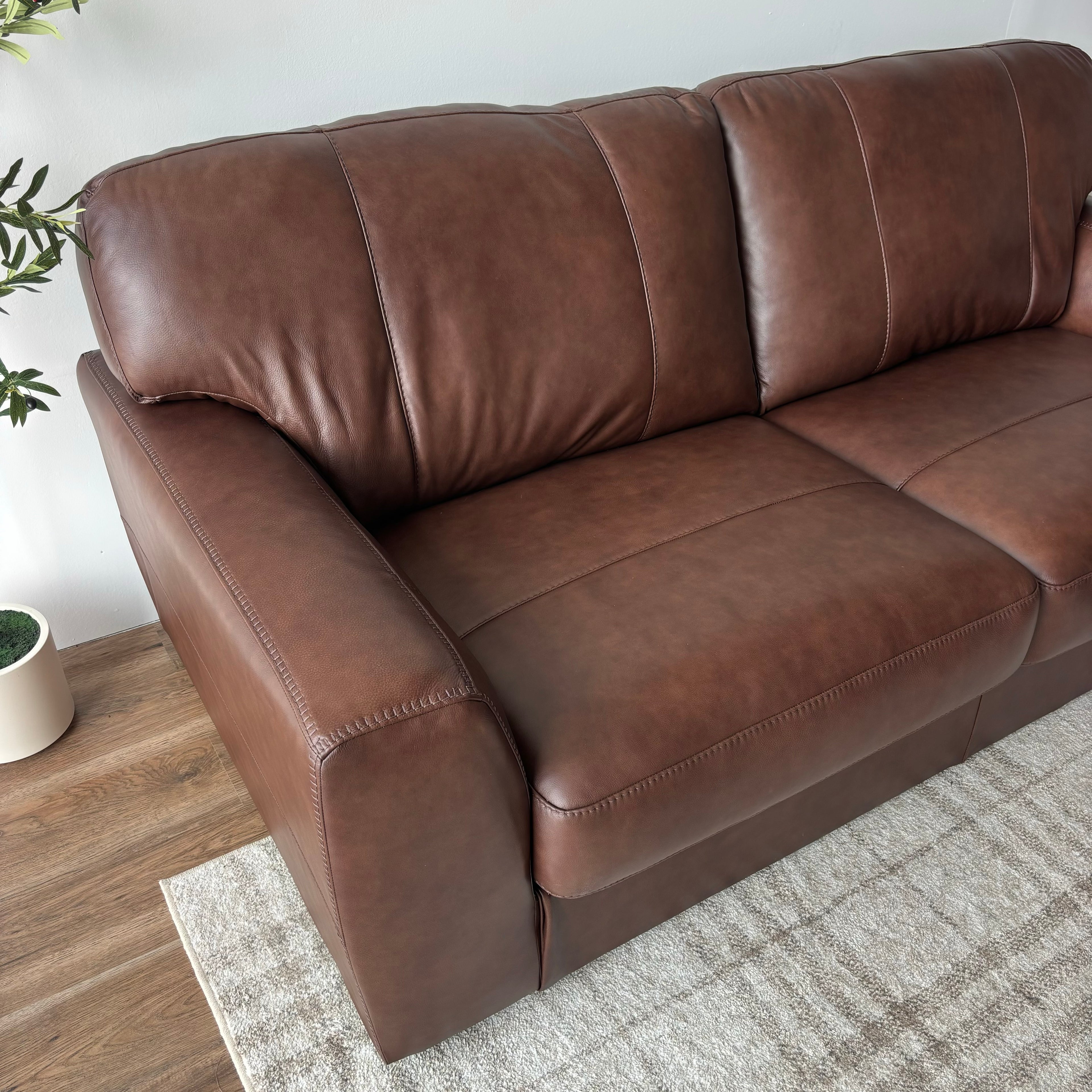 Ashley Mossano Leather Sofa & Oversized Chair Set