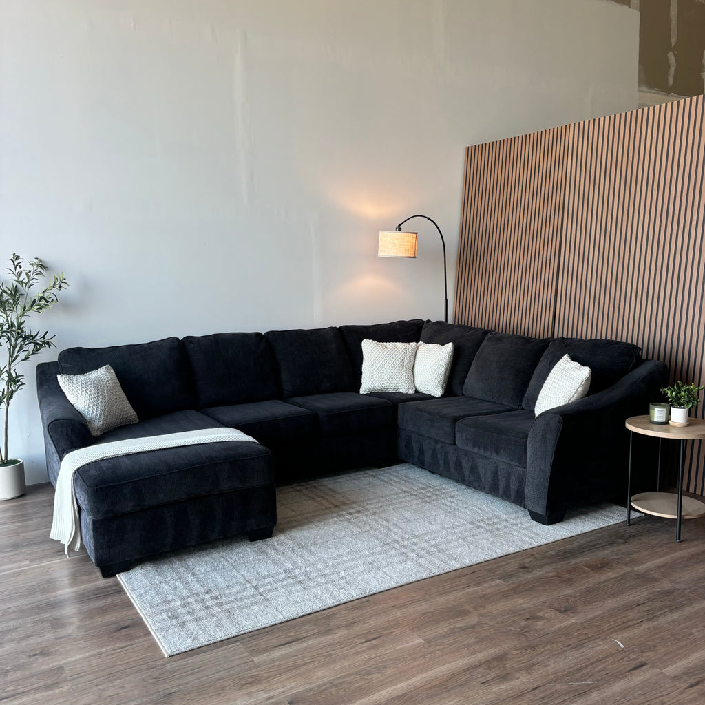 Ashley Furniture Navy 3-Piece Sectional