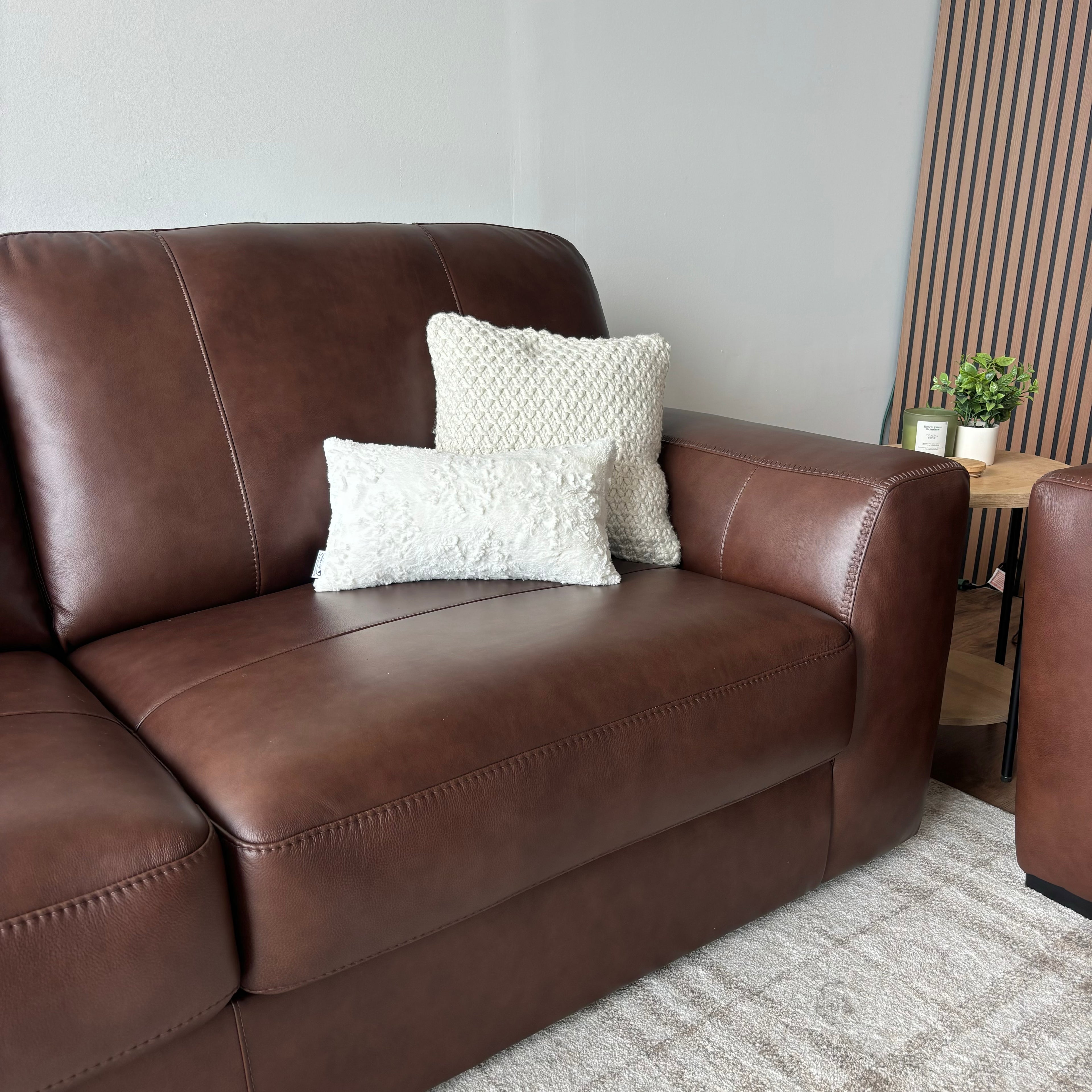 Ashley Mossano Leather Sofa & Oversized Chair Set
