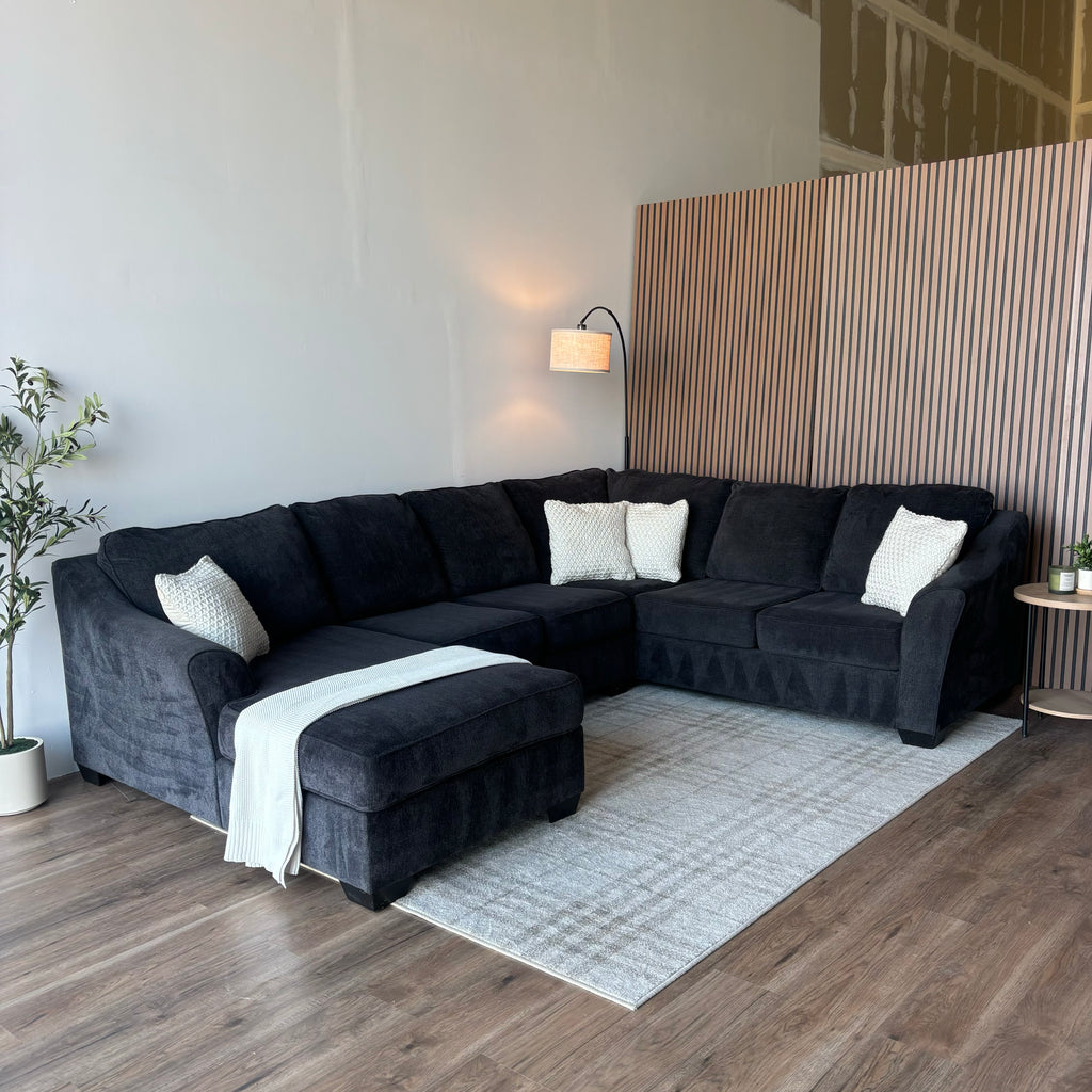 Ashley Furniture Navy 3-Piece Sectional