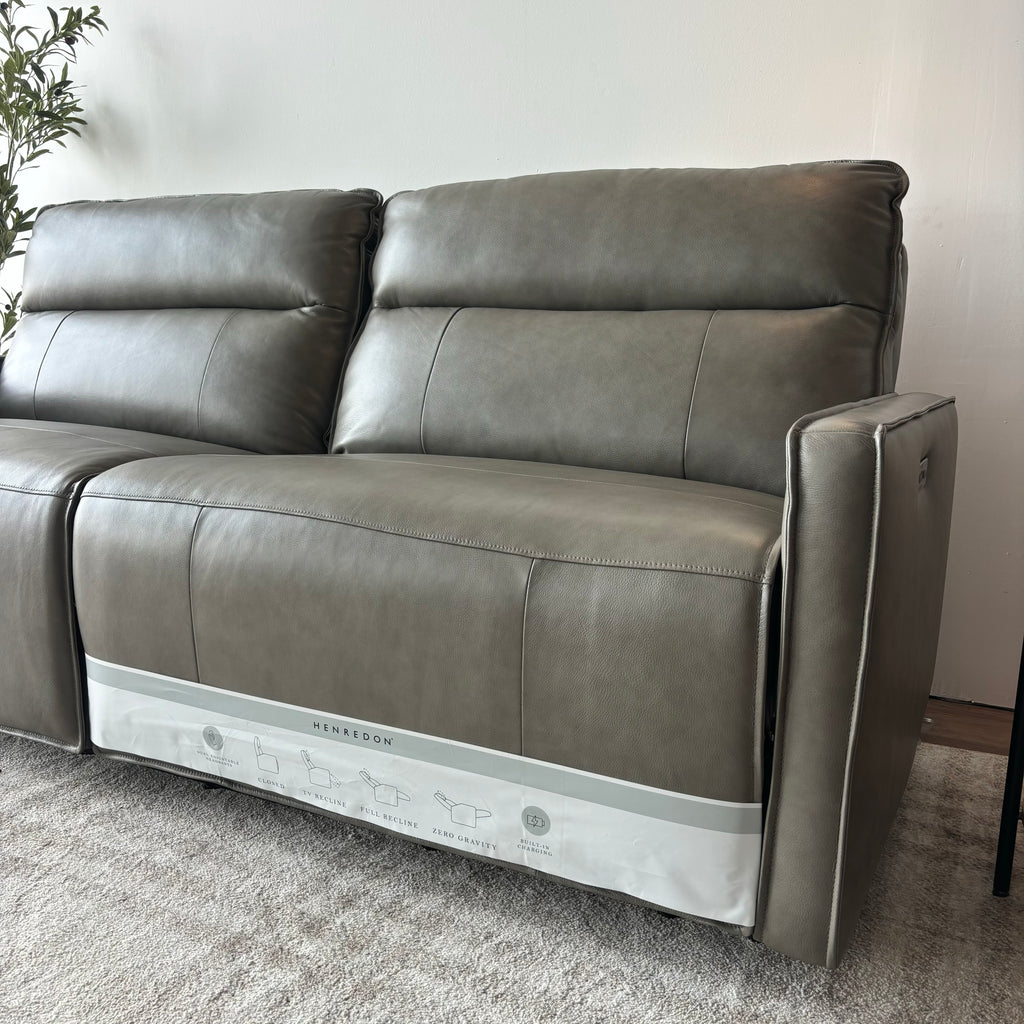 Henredon Keira Top-Grain Leather Power Reclining Sofa