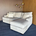 Large White Two-Piece Sectional Couch