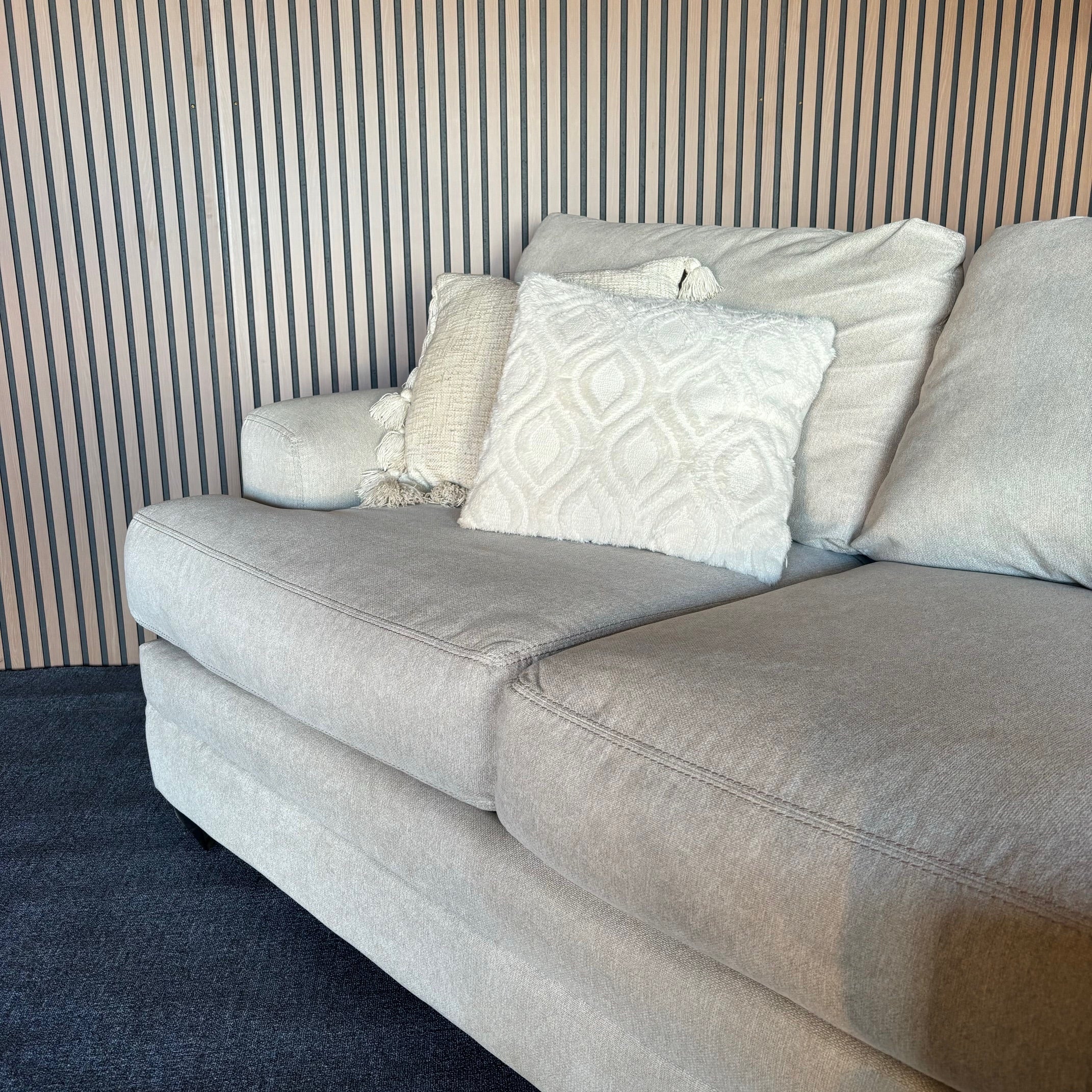 Large White Two-Piece Sectional Couch